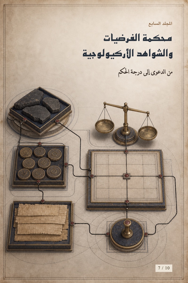 غلاف المجلد السابع: محكمة الفرضيات والشواهد الأركيولوجية